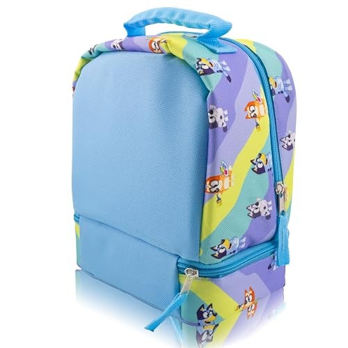 Fast Forward Bluey Lunch Box for Kids With Glitter | Insulated Lunch Bag Lunch Box for Boys, Girls, Unisex | Bluey Blue Reusable Lunchbox - Image 5