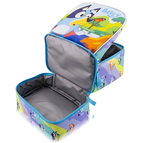 Fast Forward Bluey Lunch Box for Kids With Glitter | Insulated Lunch Bag Lunch Box for Boys, Girls, Unisex | Bluey Blue Reusable Lunchbox - Image 3
