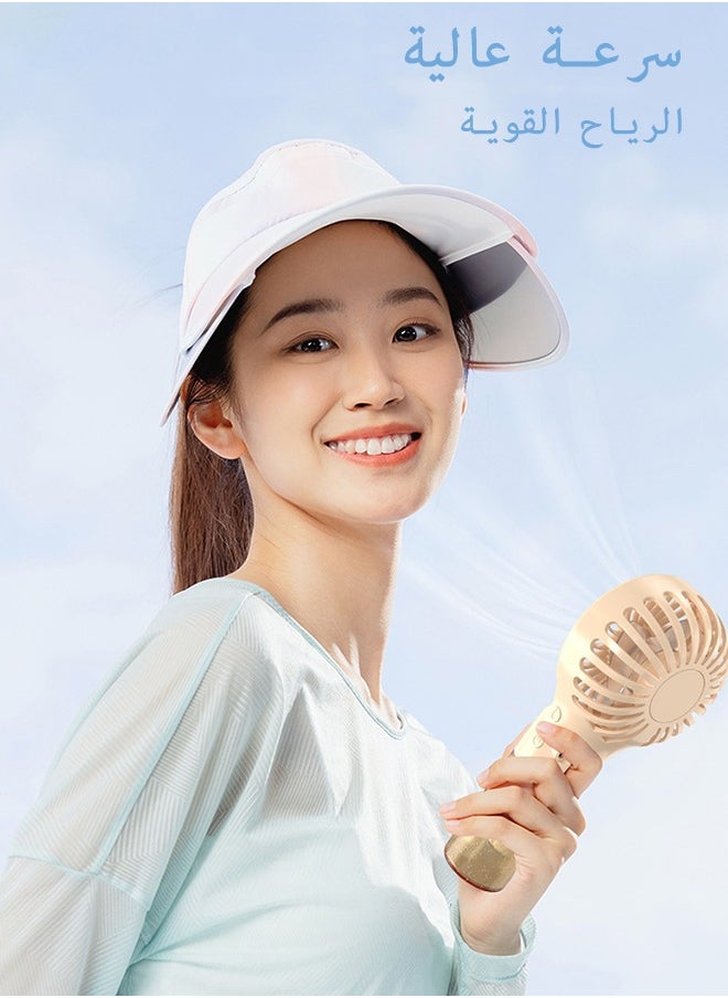 SUNDAREE - Handheld Personal Spray Mist Fan Rechargeable Cooling Fan Personal Fan for Girls Boys, Grey - Image 1