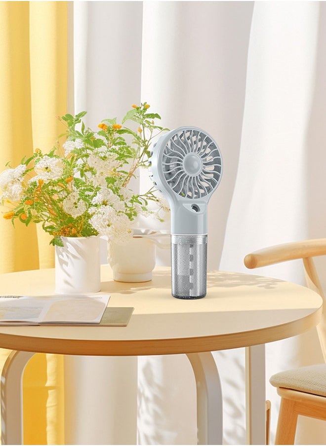 SUNDAREE - Handheld Personal Spray Mist Fan Rechargeable Cooling Fan Personal Fan for Girls Boys, Grey - Image 1