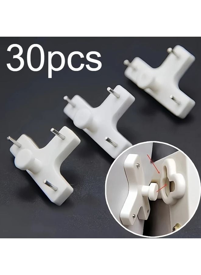 30pcs T Shaped Traceless Nails Invisible Wall Hanging Hooks For Photo Frames Clock - Image 1