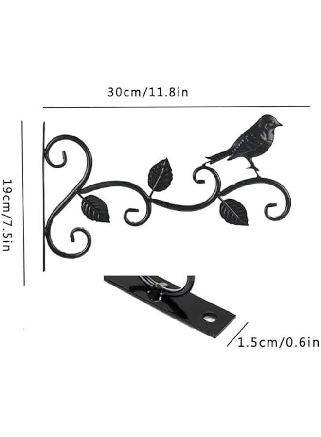 HOOKOR 2Pcs Hanging Basket Hooks Outdoor,12 Inch Plant Hooks for Hanging Baskets Wall-Mounted Gardening Bracket Hook for Bird Feeders, Wind Chimes, Flower Baskets, Lantern,Decorative Plants - Image 2