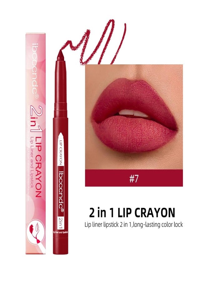 MYUANGO 12 Colors Matte Lip Liner Pencil, Waterproof Lasting Lip Crayon, Natural Vegan Lip Liner Set with Sharpener for Women (07) - Image 2