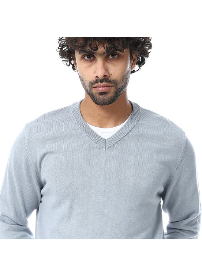 كوب كنزة رجالية كاجوال بأكمام طويلة - Image 3