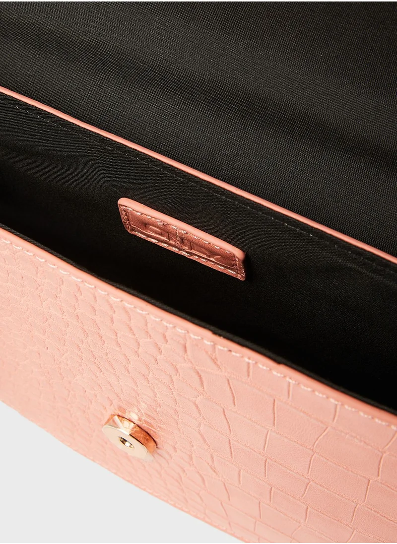 ONLY Una Snake Embossed Crossbody Bag