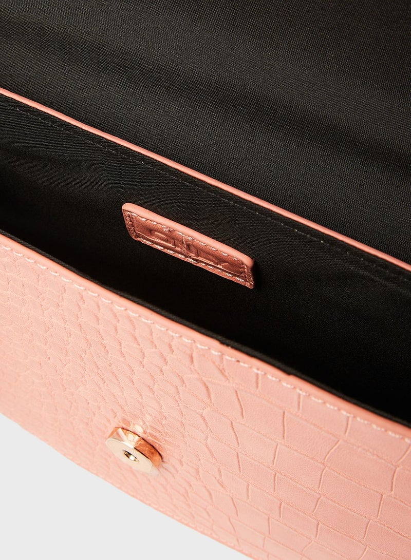 ONLY Una Snake Embossed Crossbody Bag  - Image 4