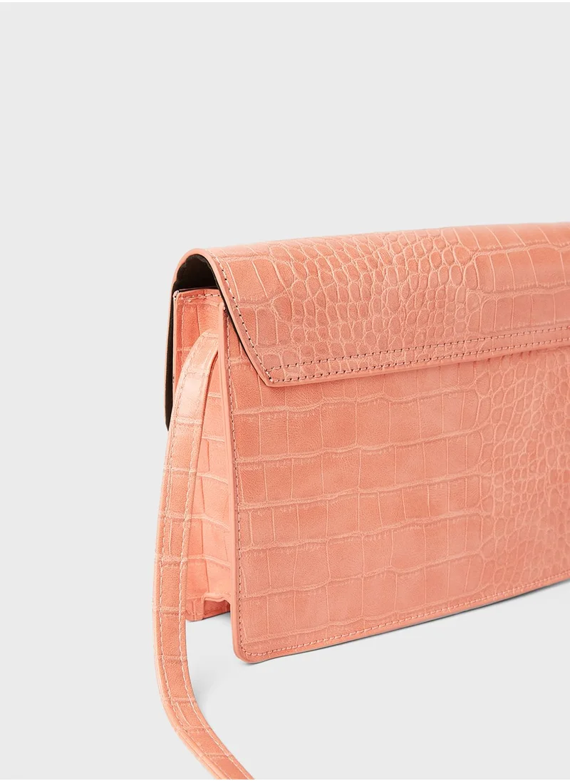 ONLY Una Snake Embossed Crossbody Bag