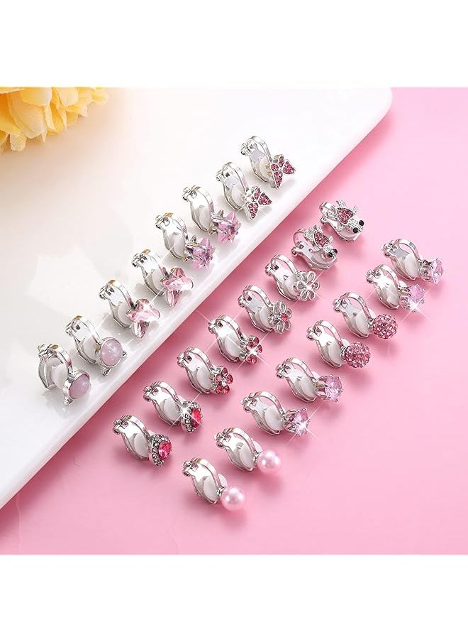 Besteel - 12Pairs Clip On Earrings For Women Girls Hypoallergenic Turtle Heart Star Butterfly Flower Pearl Clip Earrings Multicolored Clip On Stud Non Pierced Earrings Set - Image 1