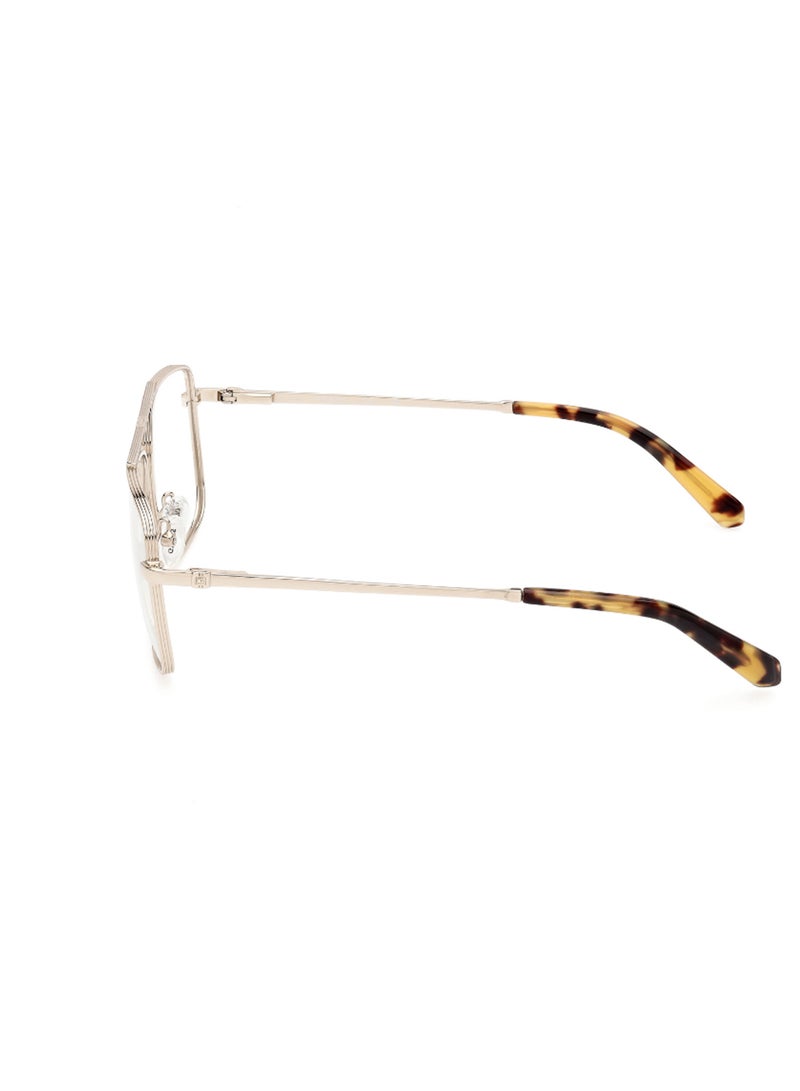 GUESS Men's Rectangular Shape Eyeglass Frames - GU5009703257 - Lens Size: 57 Mm - Pale Gold - Image 2