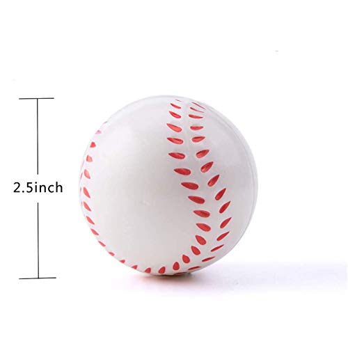Wang-Data WangData 24 Pack 25 inchs Foam Sports Balls Mini Stress Balls Soccer Ball Basketball Tennis Baseball Squishies Pressure Relieving Health Balls - Image 5