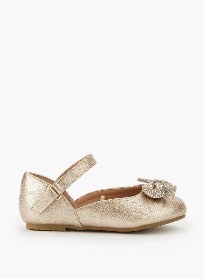 جونيورز Girls Hook and Loop Ballerina Shoes Ramadan Collection