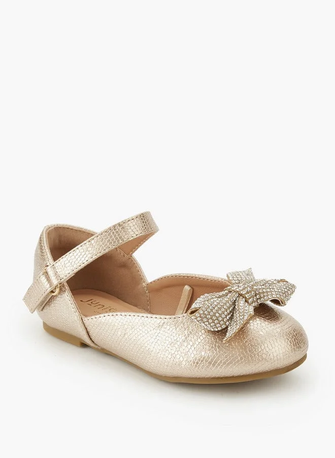 جونيورز Girls Hook and Loop Ballerina Shoes Ramadan Collection