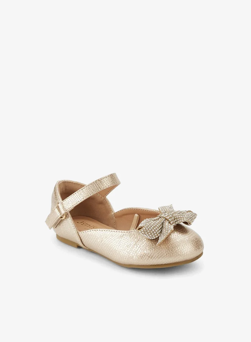 جونيورز Girls Hook and Loop Ballerina Shoes Ramadan Collection