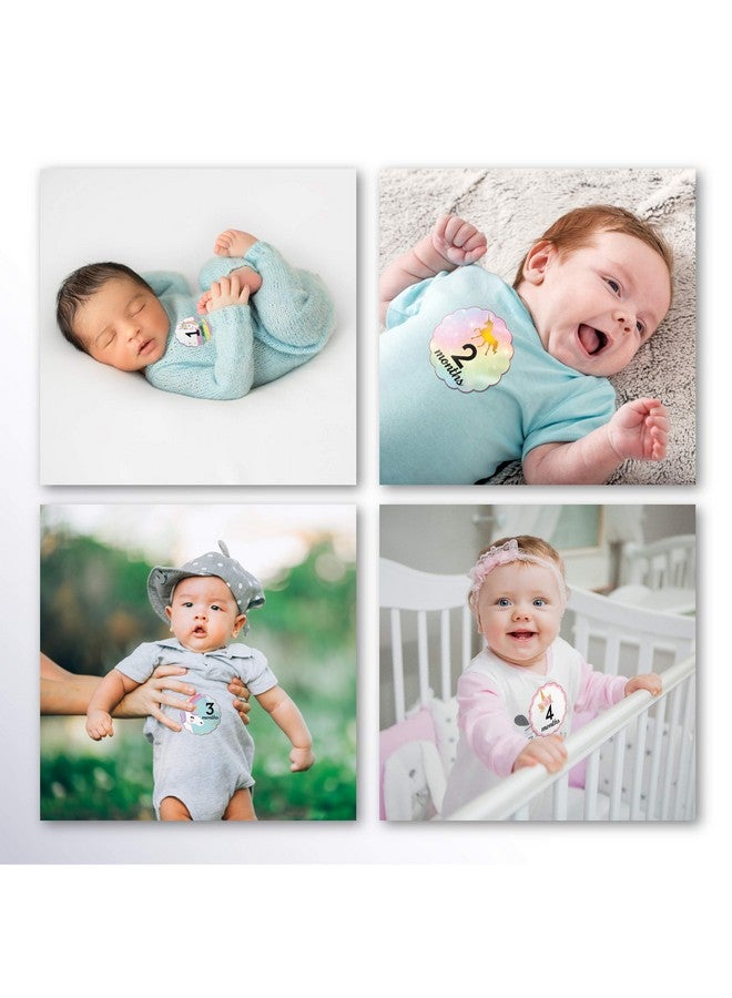 KENCO 24 Pack Baby Month Stickers and Milestone Stickers by Kenco® - Track Your Baby's First Year Month-by-Month and Holidays! Boys and Girls' Available (Girls Unicorn)  - Image 3