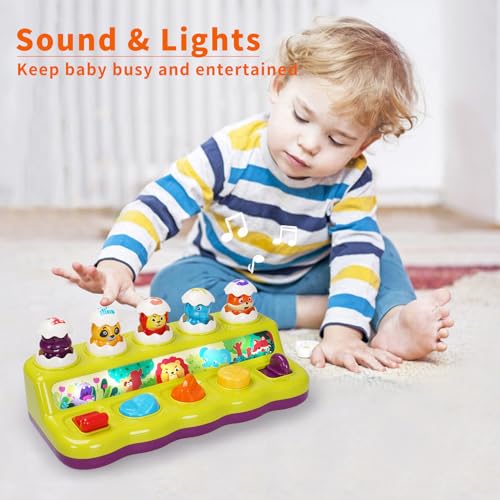  FS FS Toddler Pop Up Toy with Music and Light Cause and Effect Toys for 6 9 12 18 Month Old Baby Early Learning Educational Toys for 1 2 Year Old Boy and Girls Gifts - Image 5