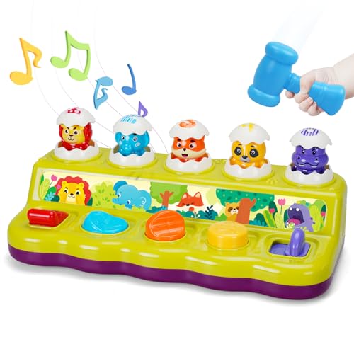  FS FS Toddler Pop Up Toy with Music and Light Cause and Effect Toys for 6 9 12 18 Month Old Baby Early Learning Educational Toys for 1 2 Year Old Boy and Girls Gifts - Image 1