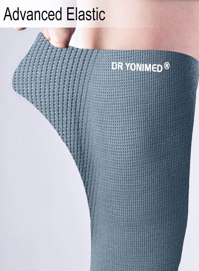 Dr Yonimed Stretchable Compression Knee Cap LARGE Drak Grey Colour, For Knee Support, Knee Sleeve Brace for Running, Tennis, Football, Joint Pain Relief, (1 Pair) for Men & Women. - Image 5