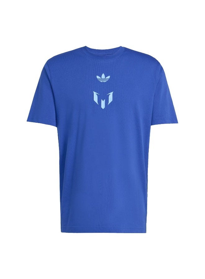 Adidas Messi Tee Blue Football T-Shirts For Men XS - Image 1