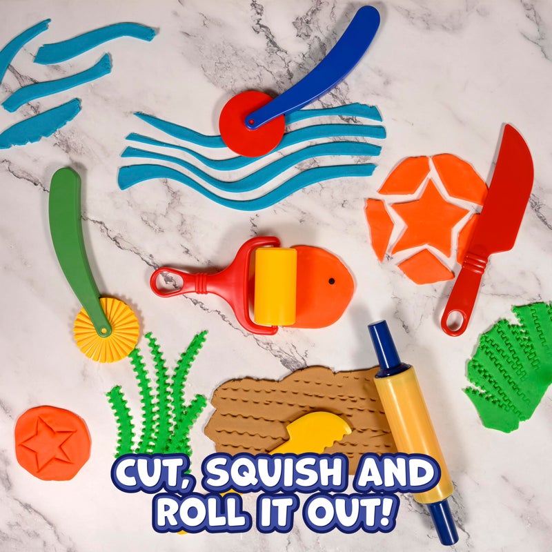 READY 2 LEARN Dough Tools | Set of 6 | Playdough Tool Set | Roll, Cut, Mold and Flatten | Art Supplies for Toddler Crafts - Image 4