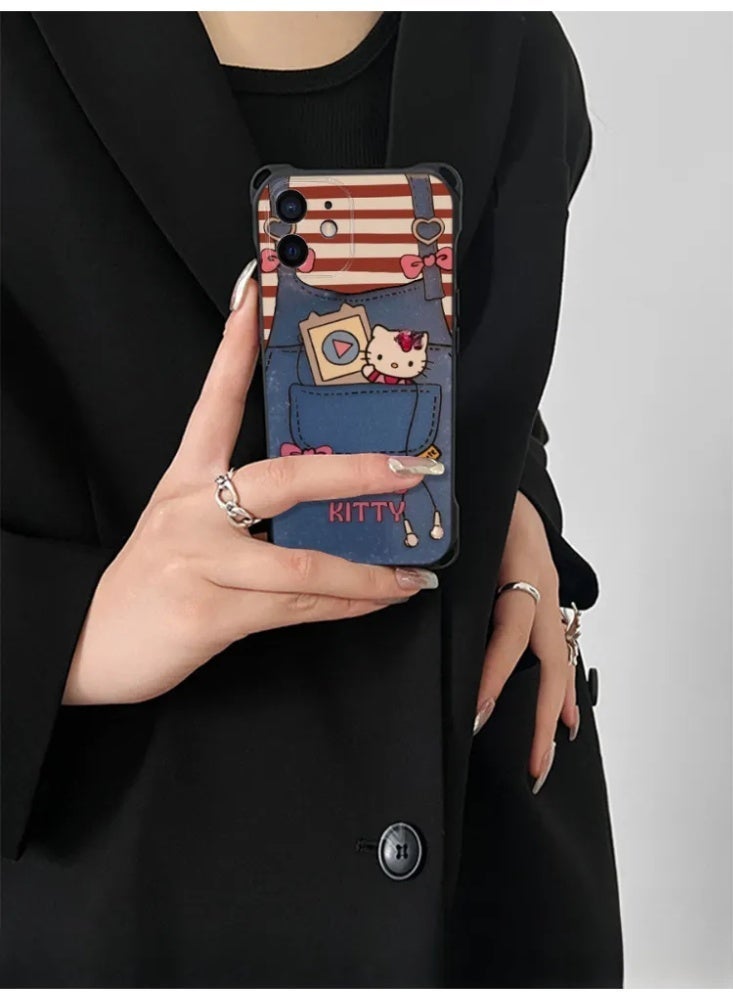 Denim-Style Phone Case with Adjustable Crossbody Lanyard, Shockproof Cover for iPhone 17 Pro Max - Image 4