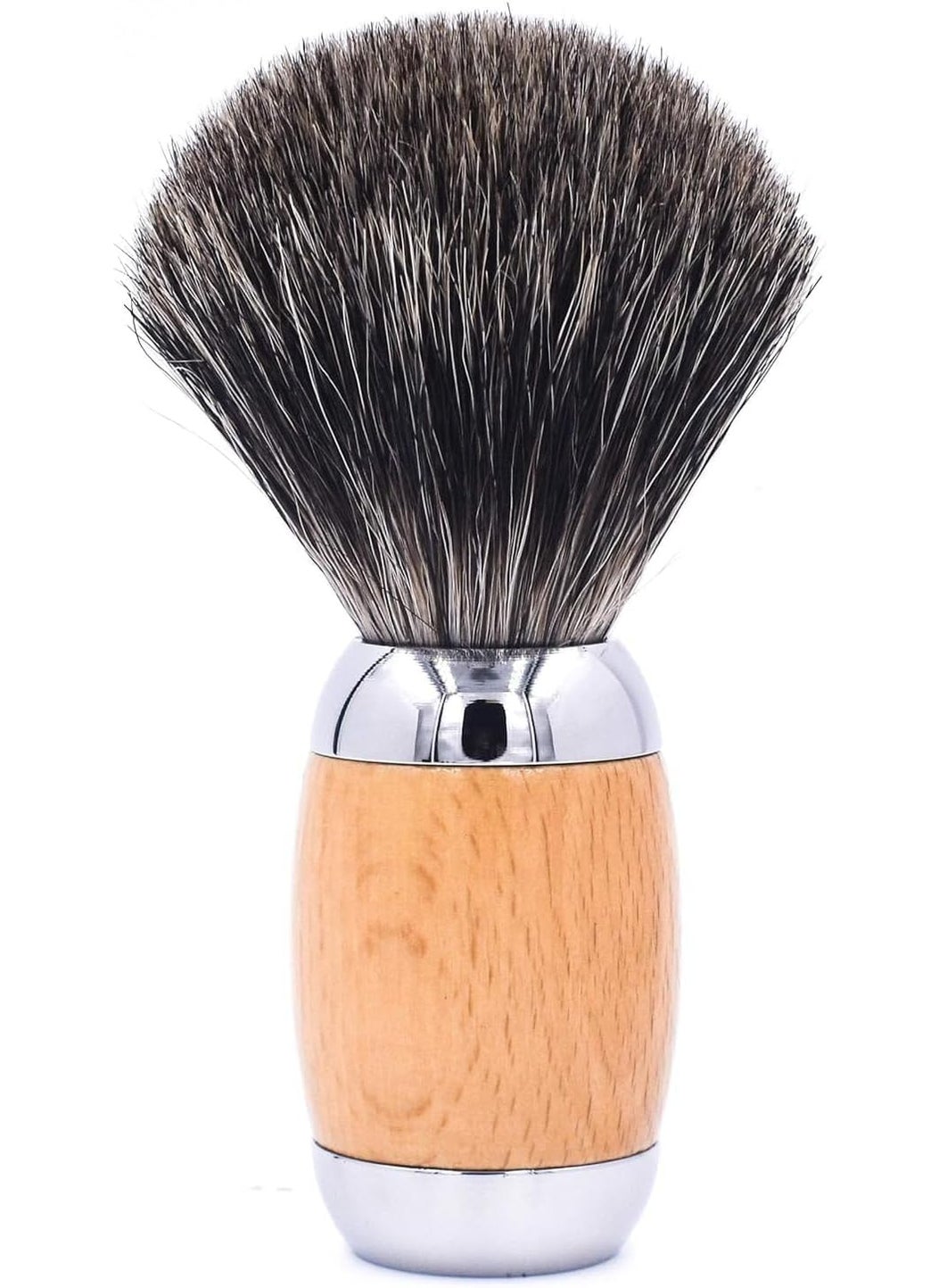 taconic shave Taconic Shave's 100% Mixed Badger Luxury Shaving Brush - Deluxe Beechwood and Chrome Handle - Shaving Stand Included 