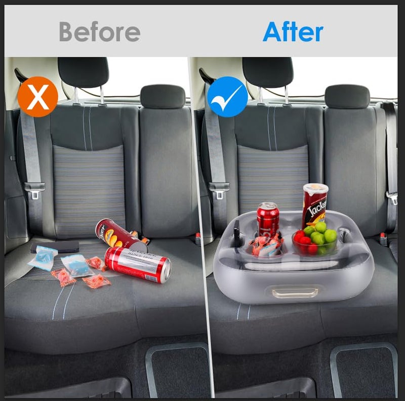 FEEBRIA Inflatable Floating Drink Holder for Pool Party Beach hot tub (Silver) - Image 5