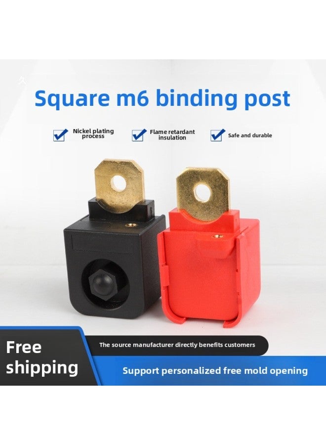 300A High Current M8 M6 Terminal Connector Lithium Battery Pack RV Power Terminal-Color:M6 Pair (one Red And One Black)