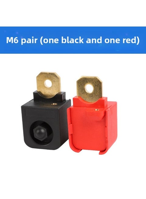 300A High Current M8 M6 Terminal Connector Lithium Battery Pack RV Power Terminal-Color:M6 Pair (one Red And One Black)