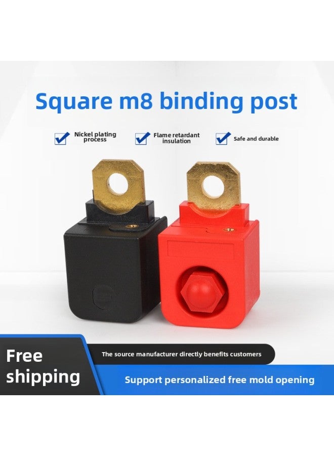 300A High Current M8 M6 Terminal Connector Lithium Battery Pack RV Power Terminal-Color:M6 Pair (one Red And One Black)