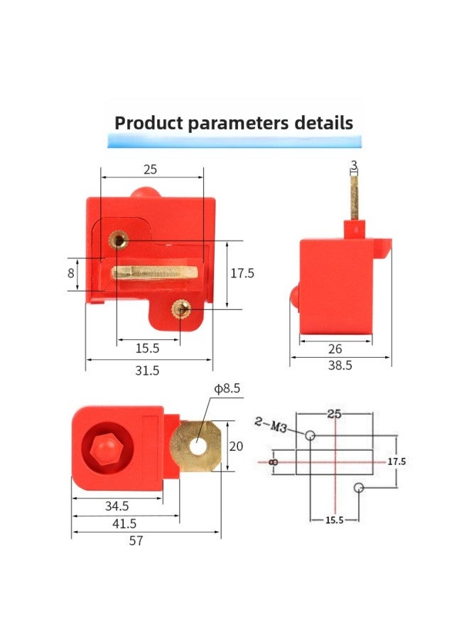 300A High Current M8 M6 Terminal Connector Lithium Battery Pack RV Power Terminal-Color:M6 Pair (one Red And One Black)