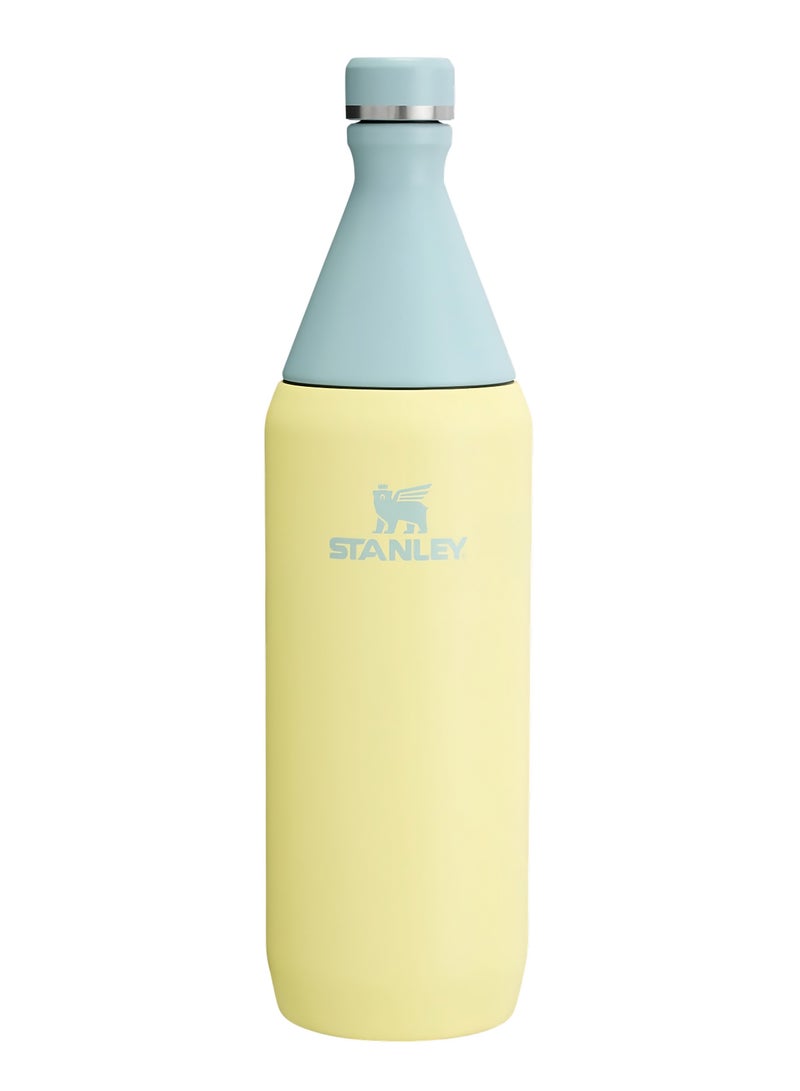 Stanley All Day Slim Bottle 20oz Leakproof Twist Lid Insulated Stainless Steel Water Bottle for Travel Gym & Outdoor BPA-Free Azure - Image 1