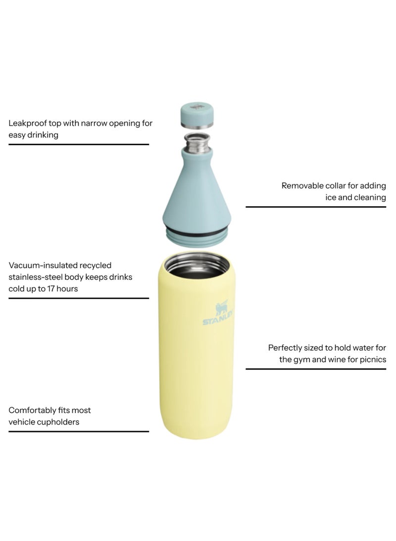 Stanley All Day Slim Bottle 20oz Leakproof Twist Lid Insulated Stainless Steel Water Bottle for Travel Gym & Outdoor BPA-Free Azure - Image 4