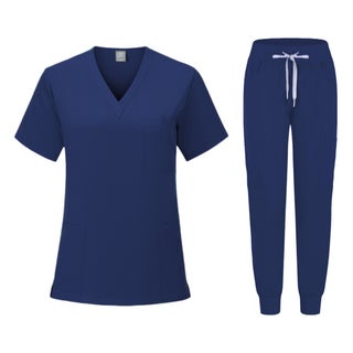 Quick-Dry Stretch Scrub Set Womens Short Sleeve Workwear 82005 navy blue - pzsku/ZE859D7EFF426C8D296ACZ/45/1750434005/83e546a0-b96a-4cbb-a759-cd7c6f42d217