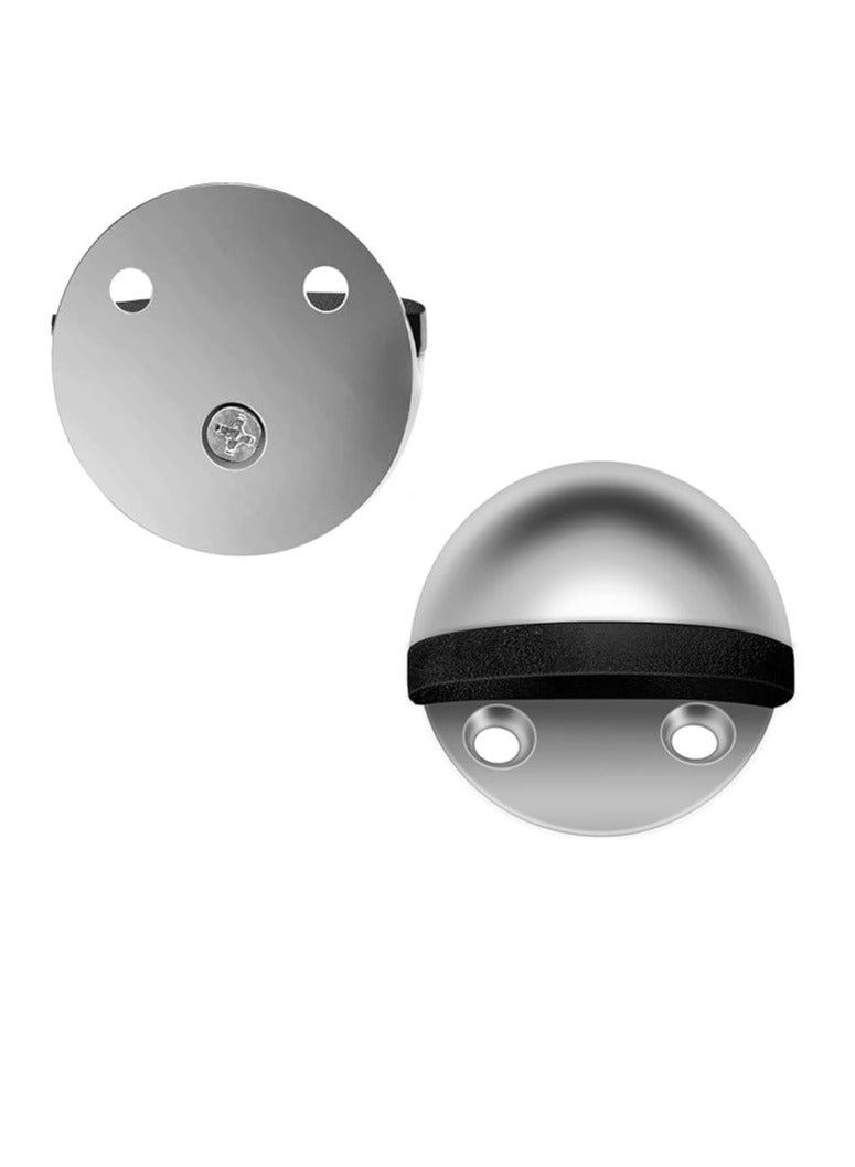 جودوي سدادة باب جودوي، سدادة باب أرضية لاصقة من الفولاذ المقاوم للصدأ تُثبَّت على الأرض بدون حفر، حامل سدادة باب مطاطية لأسفل الباب، نيكل مصقول، عبوة من قطعتين - Image 3