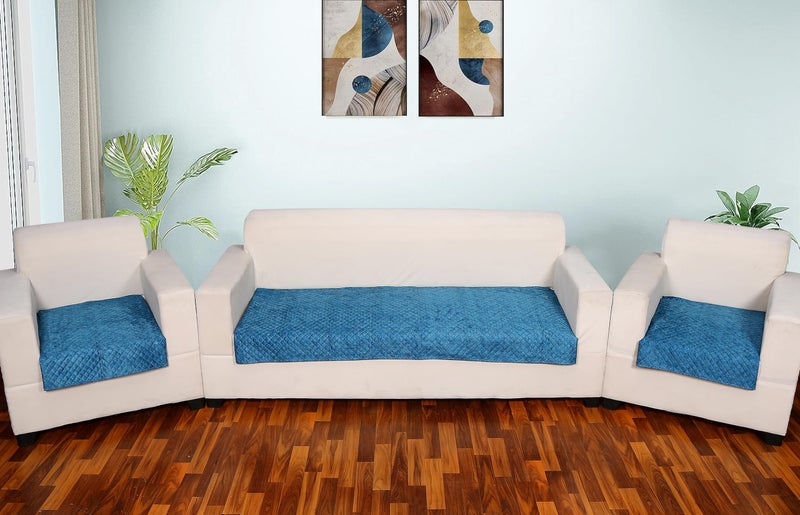 AMAZE ATTIRES Velvet Printed Sofa Seat Cover For 3 Seater With Heavy Antiskid Backing & Easily Machine Washable Sofa Seat Runner For Couch Or Home Living Area (22 X 68 Inches) Aaqsr009-3 - Image 2