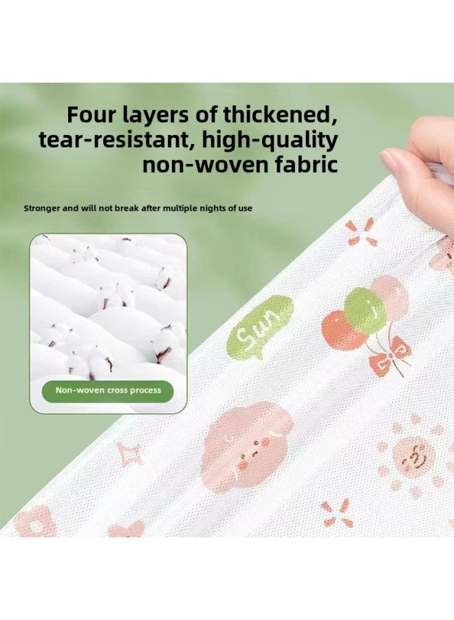 Travel disposable four-piece set bed sheet and quilt cover, hotel and homestay four-piece set, dust-free and sterile - Color: double pure white four-piece set  - Image 3