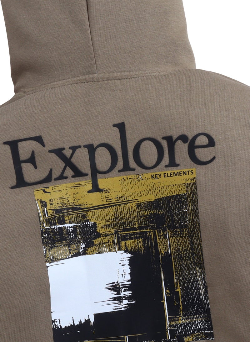 فكتور اند جين هودي أولادي مطبوع عليه عبارة استكشف بلون الزيتون - Image 4