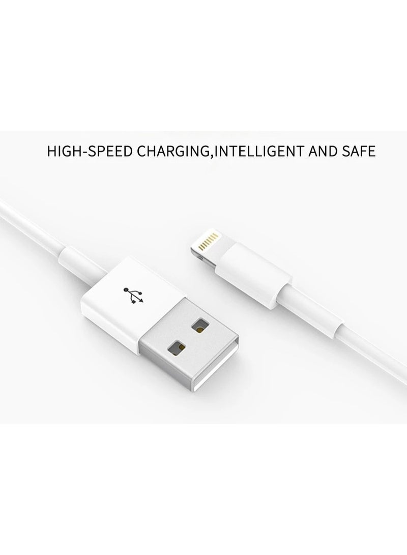 WUW 2A 10 W USB to Lightning Fast Charging & Data Transfer/Sync Cable for Apple Lightning iPhones, iPads, iPods, AirPods, and Accessories, White - Image 3