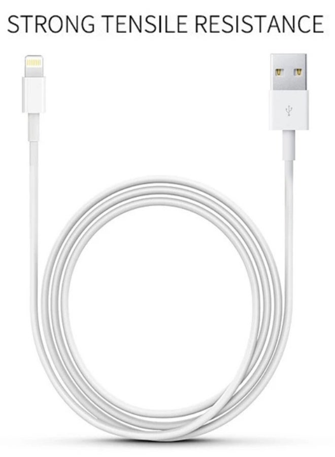 WUW 2A 10 W USB to Lightning Fast Charging & Data Transfer/Sync Cable for Apple Lightning iPhones, iPads, iPods, AirPods, and Accessories, White - Image 2