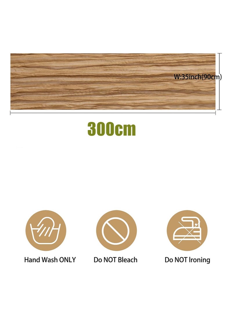 إزدنك قطعتان من مفرش طاولة من القطن الخشن 90 سم × 300 سم بلونين عاريين، مفرش طاولة شفاف من الشاش البوهيمي مناسب لحفلات الزفاف وأعياد الميلاد على الطراز البوهيمي (كاكي + وردي مطاطي) - Image 2