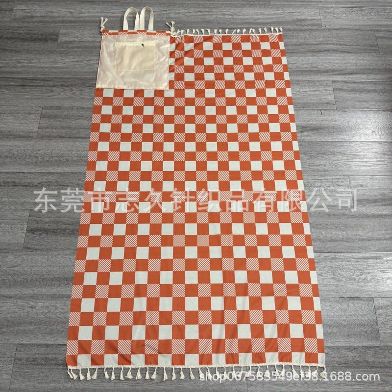 2-in-1 Seashells Towel Bag - Convertible Beach Towel and Bag - Image 4
