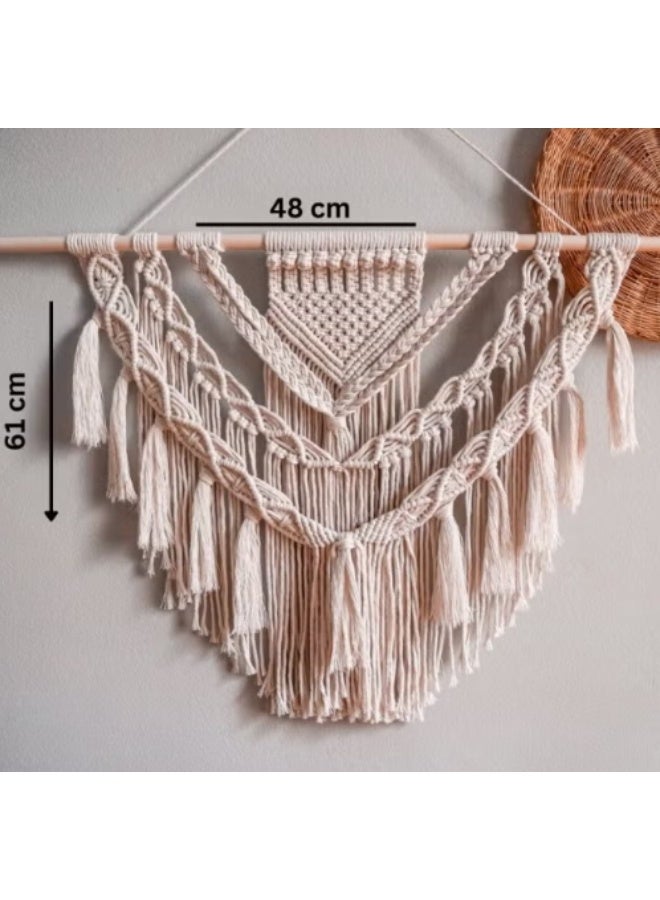 انتيكيانو جدراية مكرمية معلقة علي الحائط بنمط بوهيمي متميز - Image 2