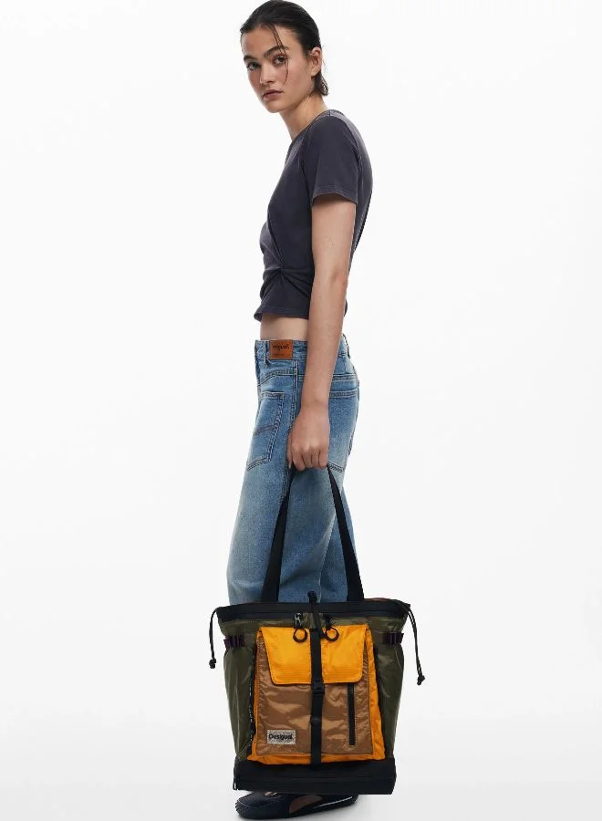 DESIGUAL Large Nylon Tote Backpack