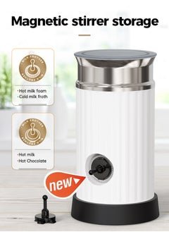 Cafelffe Milk Frother 4 In 1 Electric Milk Steamer Automatic Hot And Cold Milk Foam Machine For Latte Cappuccino And Macchiato 550W 230ML White  - Image 4