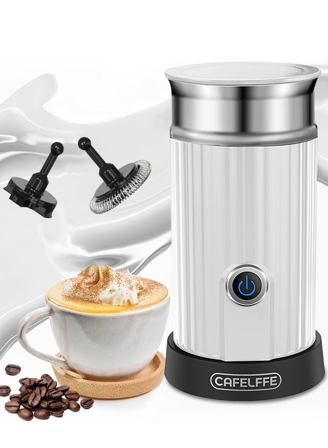 Cafelffe Milk Frother 4 In 1 Electric Milk Steamer Automatic Hot And Cold Milk Foam Machine For Latte Cappuccino And Macchiato 550W 230ML White - Image 1