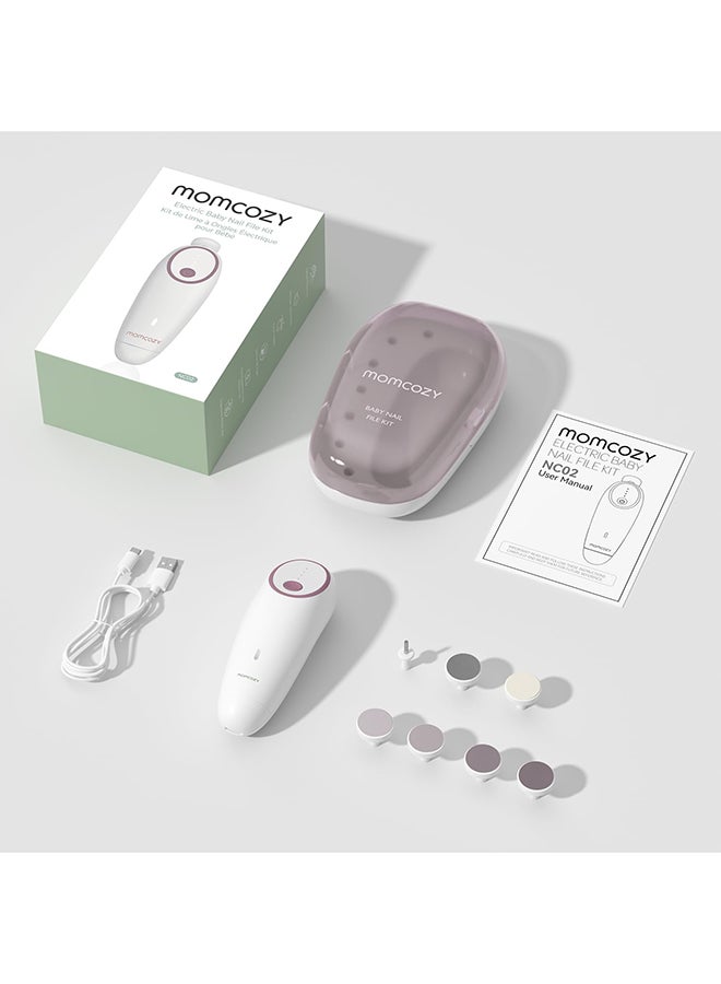 Momcozy Rechargeable Baby Nail File Kit - Pink - Image 3