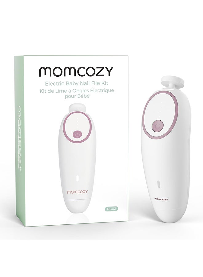 Momcozy Rechargeable Baby Nail File Kit - Pink - Image 1