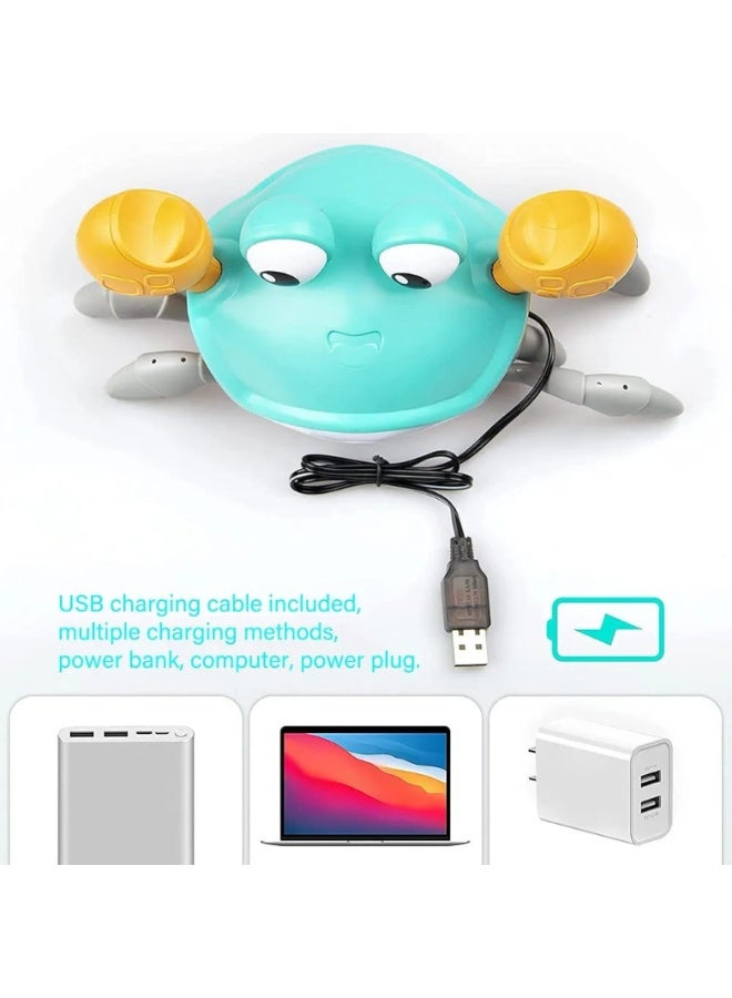 "Interactive Crawling Crab Toy for Babies – Musical Light-Up Tummy Time Toy with Obstacle Avoidance – Smart Moving Toy for Infants & Toddlers – Rechargeable Baby Learning Toy  " - Image 5
