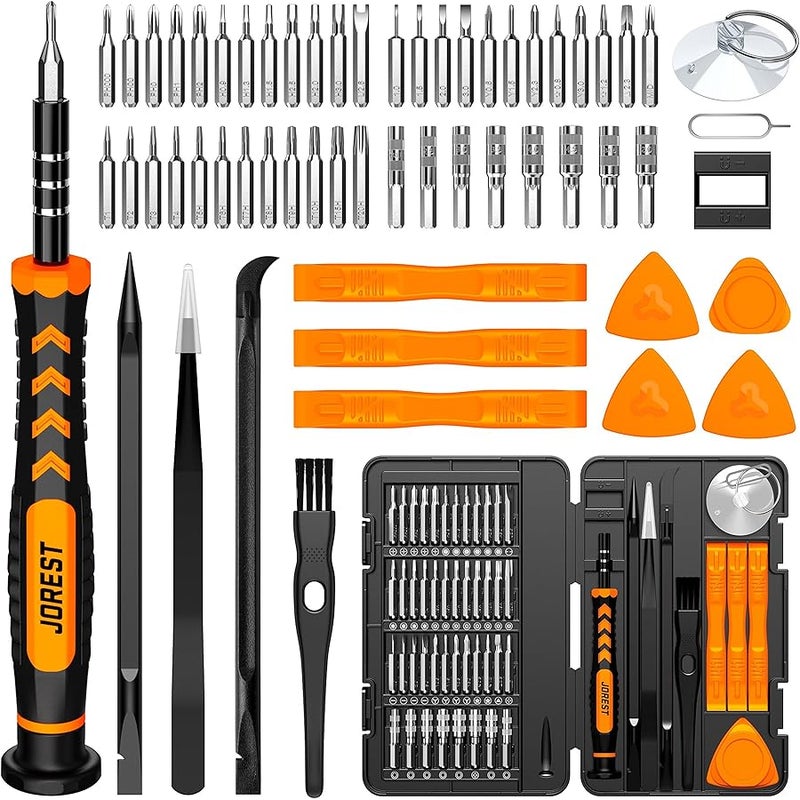JOREST 59Pcs Small Precision Screwdriver Set with Torx T5, T6, T8, Mini Repair Tool Kit for Macbook, Computer, Laptop, iPhone, PS4 PS5, Xbox, Switch, Eyeglasses, Watch, PC, Ring Doorbell, Electronic - Image 1