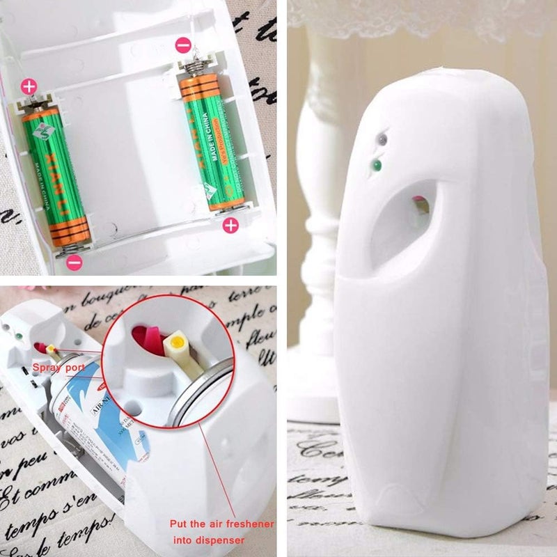 Chneeu Automatic Air Freshener Dispenser Bathroom Timed Air Freshener Spray Wall Mounted, Automatic Scent Dispenser for Home, Room, Offices, Schools, Restaurants, Hotels, Public Toilet White - Image 3